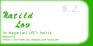 matild lov business card